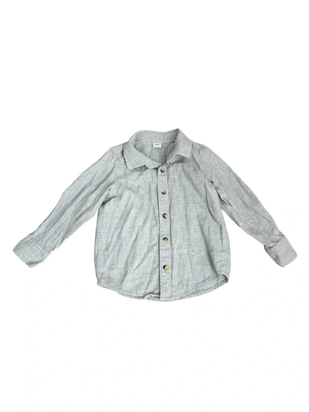 Old Navy Light Gray Kids Button-Front Shirt
